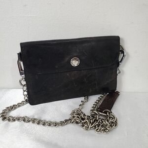 Rudsak Black Mini Leather Wallet/Wristlet on Chain